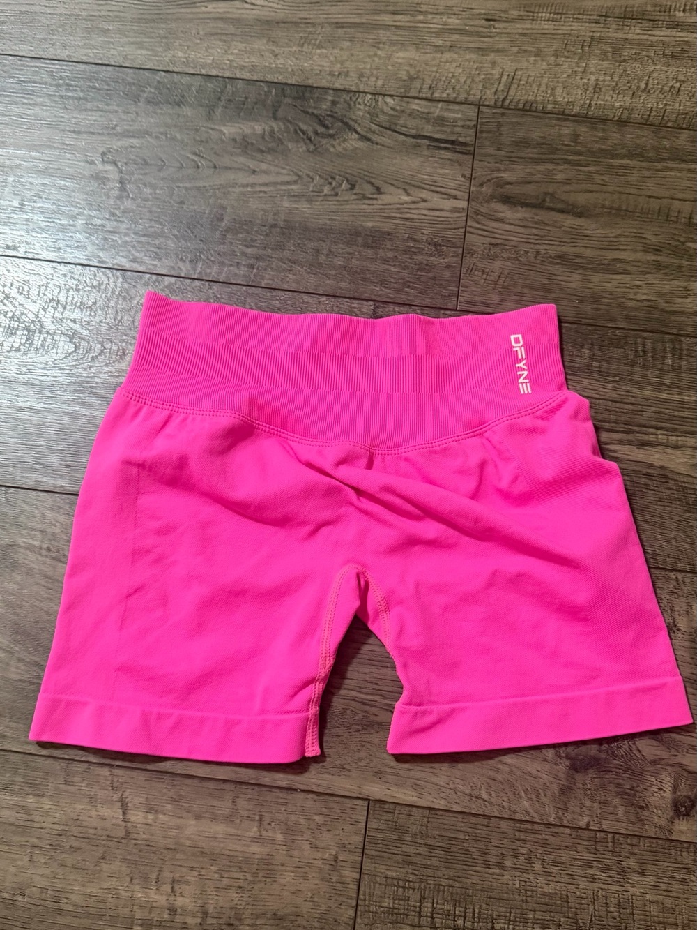 DFYNE Hot Pink High-Rise Athletic Shorts for Women